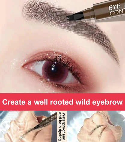 🎁Waterproof and sweat-proof four-pronged eyebrow pencil🎁