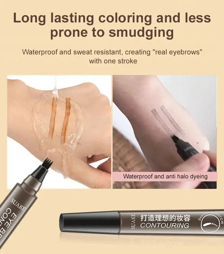 🎁Waterproof and sweat-proof four-pronged eyebrow pencil🎁